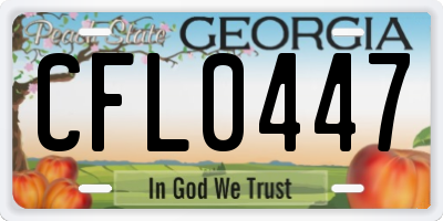 GA license plate CFL0447