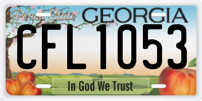 GA license plate CFL1053