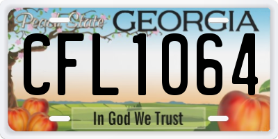 GA license plate CFL1064