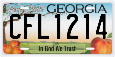 GA license plate CFL1214