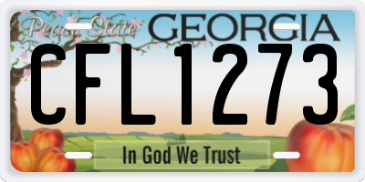 GA license plate CFL1273