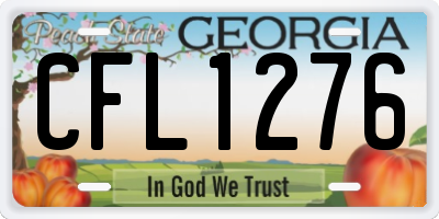 GA license plate CFL1276