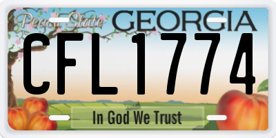 GA license plate CFL1774