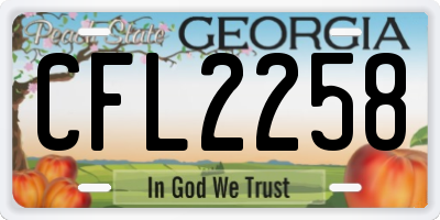 GA license plate CFL2258