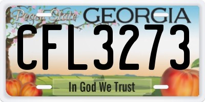 GA license plate CFL3273