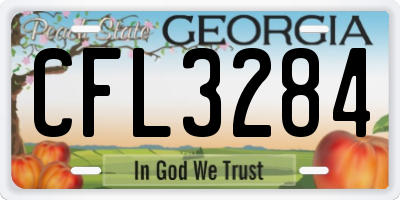 GA license plate CFL3284