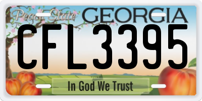 GA license plate CFL3395
