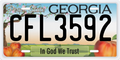 GA license plate CFL3592