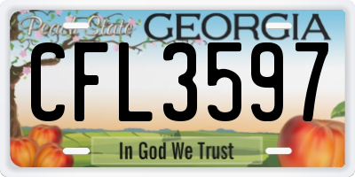 GA license plate CFL3597