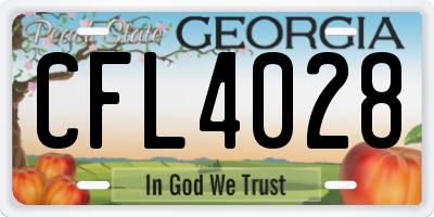 GA license plate CFL4028