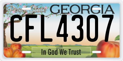 GA license plate CFL4307