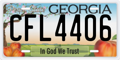 GA license plate CFL4406