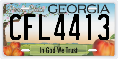 GA license plate CFL4413