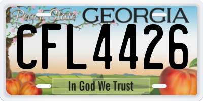 GA license plate CFL4426