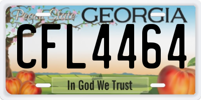 GA license plate CFL4464