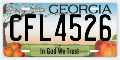 GA license plate CFL4526