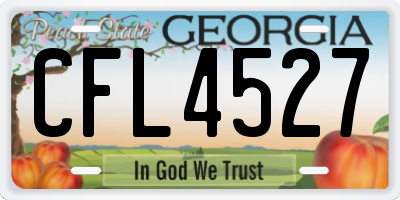 GA license plate CFL4527