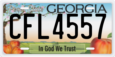 GA license plate CFL4557