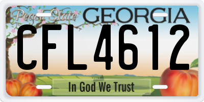 GA license plate CFL4612