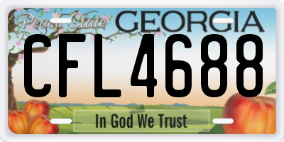 GA license plate CFL4688