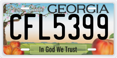 GA license plate CFL5399
