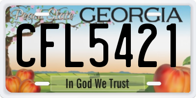 GA license plate CFL5421