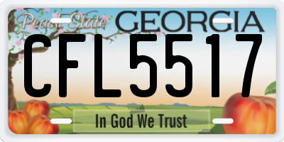 GA license plate CFL5517
