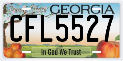 GA license plate CFL5527