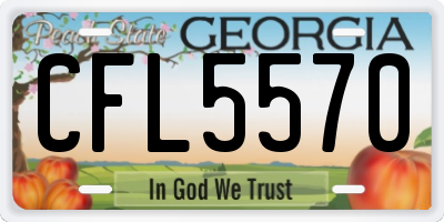 GA license plate CFL5570