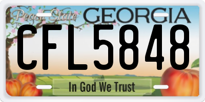 GA license plate CFL5848