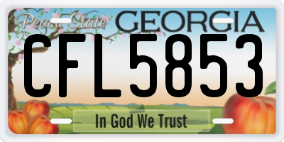 GA license plate CFL5853