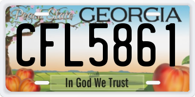 GA license plate CFL5861