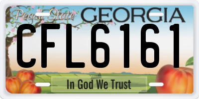 GA license plate CFL6161