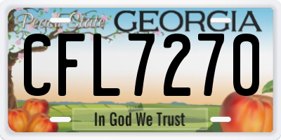 GA license plate CFL7270