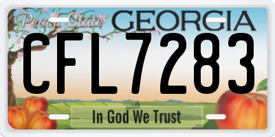GA license plate CFL7283
