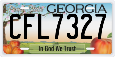 GA license plate CFL7327