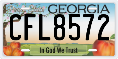 GA license plate CFL8572