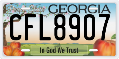 GA license plate CFL8907