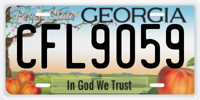 GA license plate CFL9059