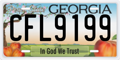 GA license plate CFL9199