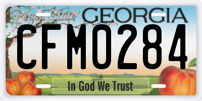 GA license plate CFM0284
