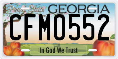 GA license plate CFM0552