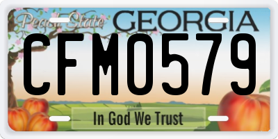 GA license plate CFM0579