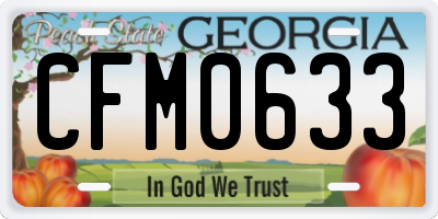 GA license plate CFM0633