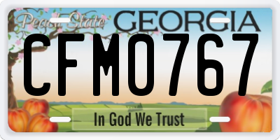 GA license plate CFM0767