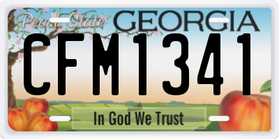 GA license plate CFM1341