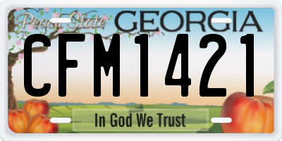 GA license plate CFM1421