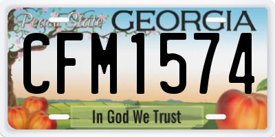 GA license plate CFM1574