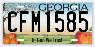 GA license plate CFM1585