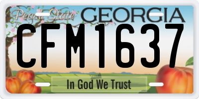 GA license plate CFM1637